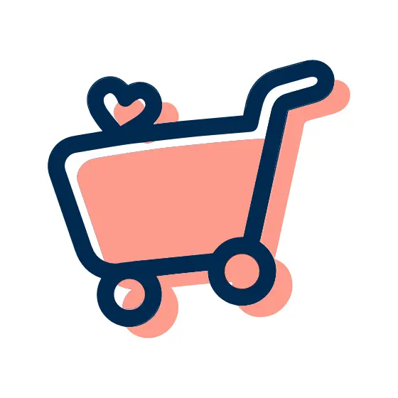 Shopping Cart Icon With Heart