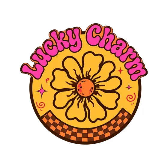 Yellow Daisy Lucky Charm Badge