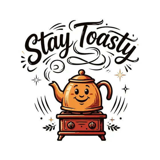 Smiling Kettle on Stove