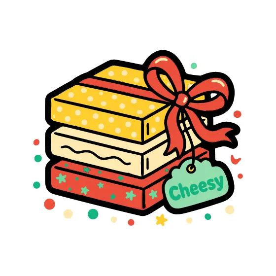 Red Ribbon Box Stack with Tag