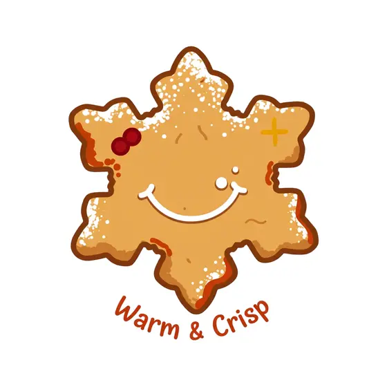 Snowflake Cookie With Smiling Icing Face