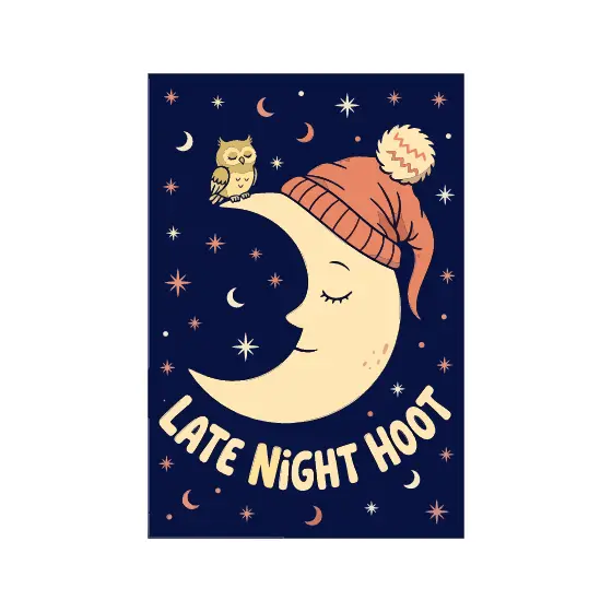 Cream Moon with Striped Cap