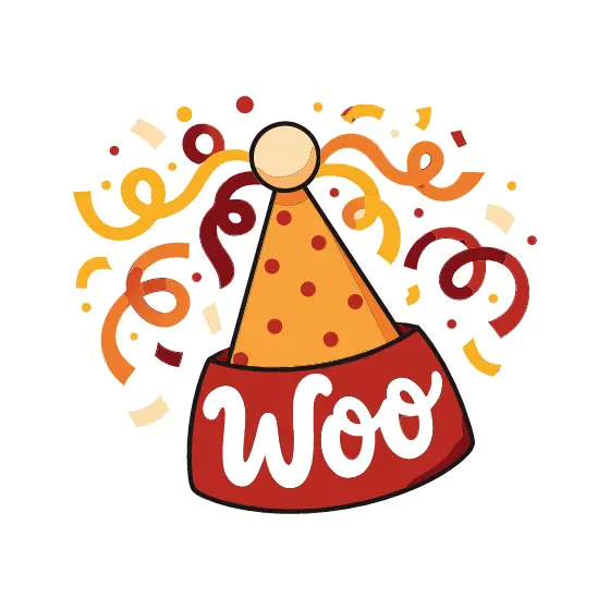 Upright Red Party Hat With Woo
