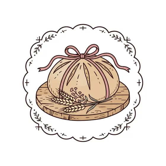 Loaf With Bow On Round Board
