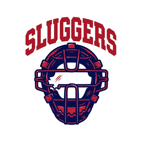 Sluggers Catcher Mask With Dented Cage
