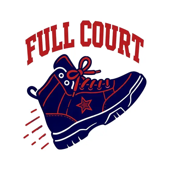 Full Court Navy High Top Sneaker