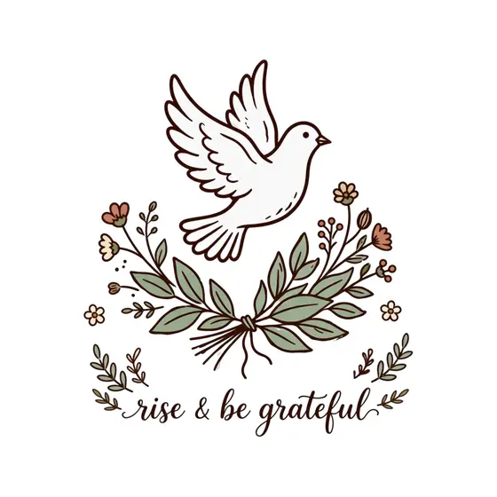 Dove Over Sage Sprig Rise And Be Grateful