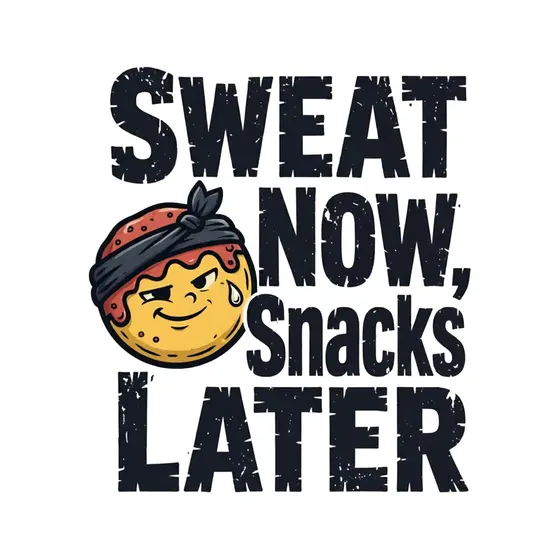 Winking Donut With Stacked Snacks Later Lettering