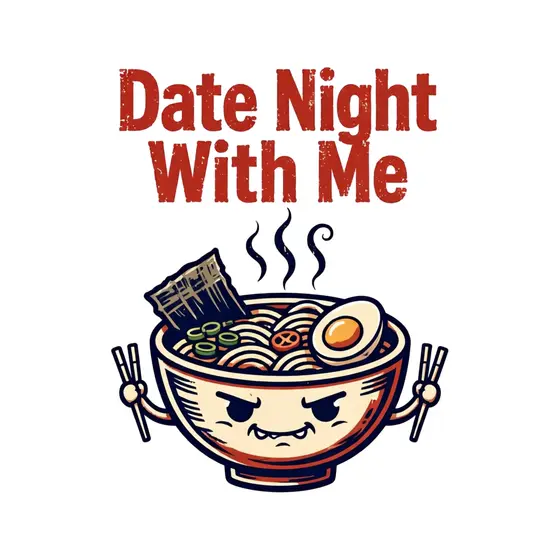 Grumpy Ramen Bowl Tomato Red Lettering