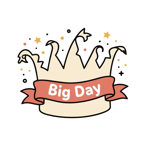 Party Crown With Big Day Banner