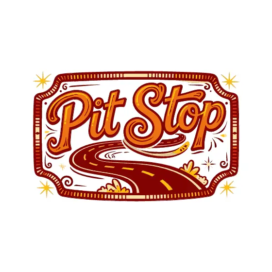 Pit Stop Retro Road Badge