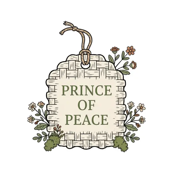 Woven Tag in Sage Lettering