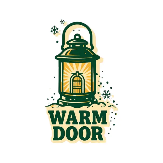 Slim Lantern Warm Door Sticker