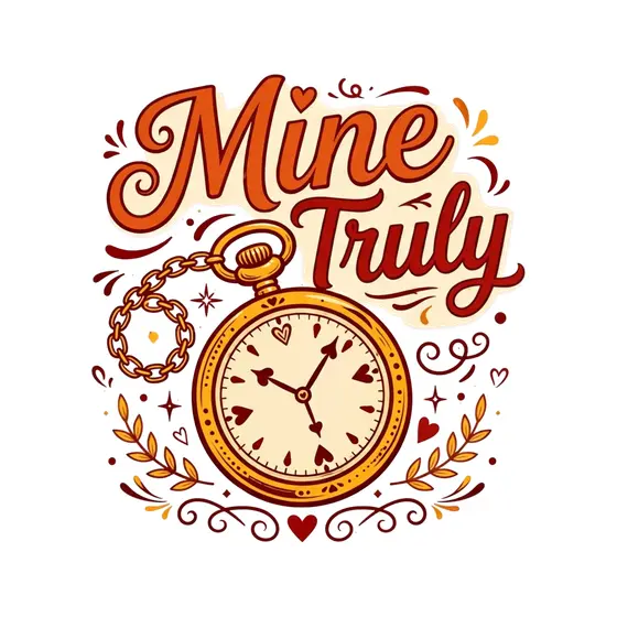 Mine Truly With Heart Pocket Watch