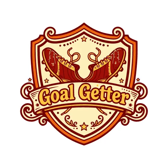Maroon Cleats Gold Ribbon Shield Badge