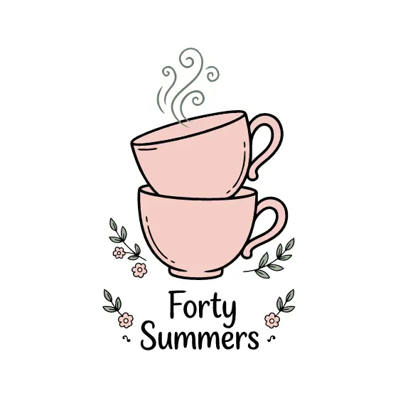 Stacked Teacups With Lettering