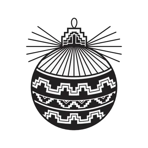 Stepped Zigzag Band Christmas Bauble