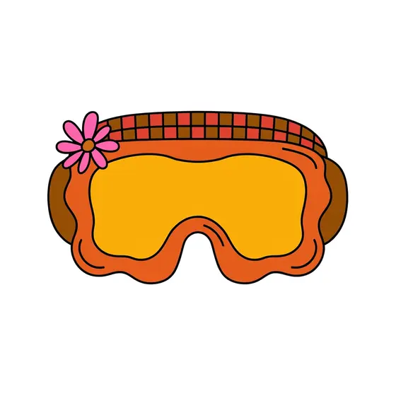 Orange Goggles With Mustard Lenses