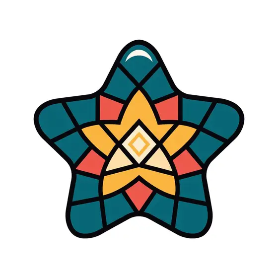 Radiant Star With Diamond Center