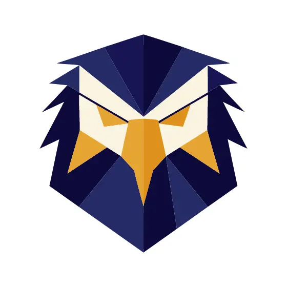 Navy Geometric Eagle Shield Emblem