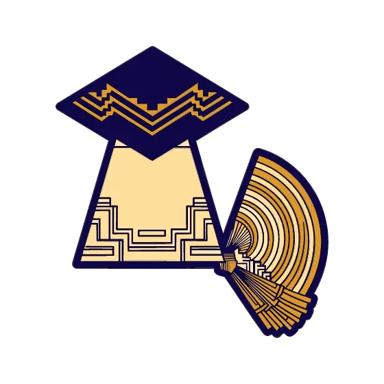 Art Deco Graduation Cap With Tassel