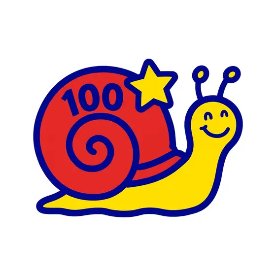 Smiling Snail With Star and 100 Shell