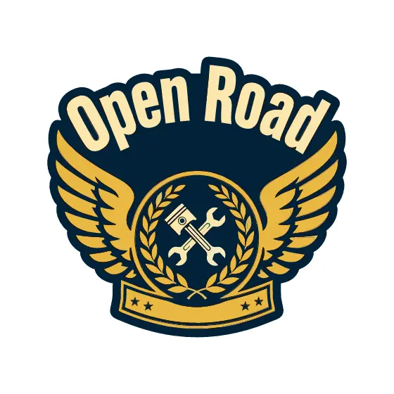 Wings Badge with Pistons and Wrenches