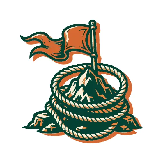 Windblown Summit Flag and Rope