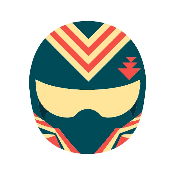 Teal Helmet With Cream Visor