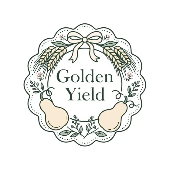 Golden Yield Wreath With Pear Accents