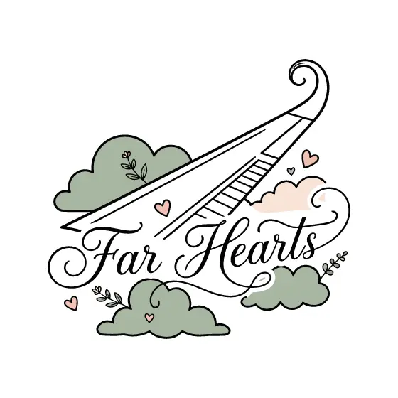 Airplane Wing Script Lettering Over Clouds