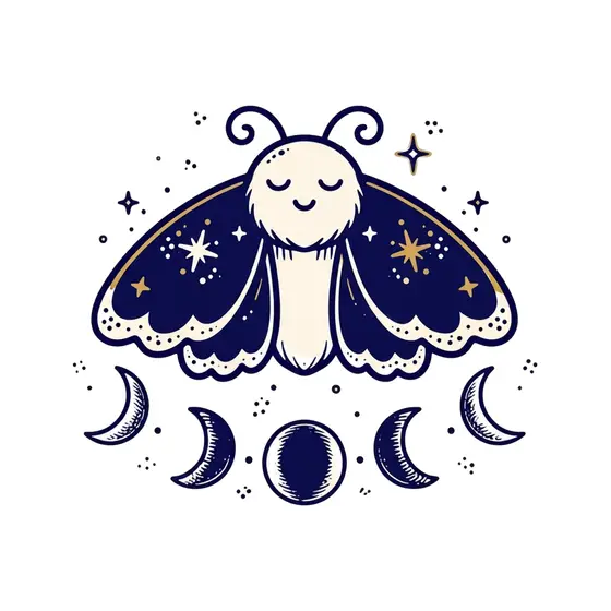 Starry Moth With Curled Antennae
