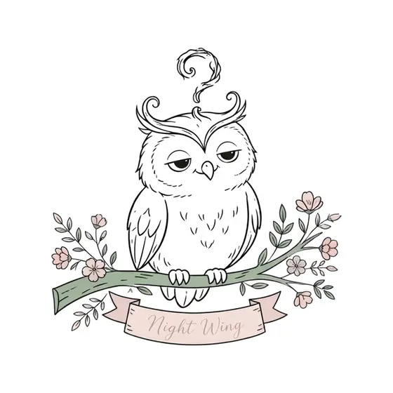 Sleepy Owl With Question Mark Tuft