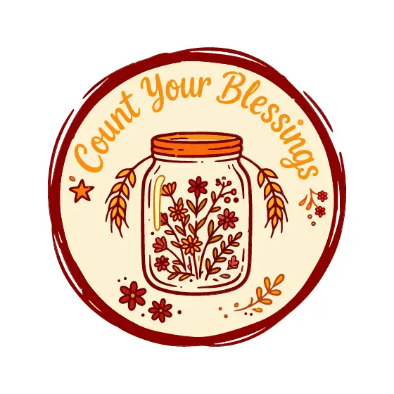Count Your Blessings Jar with Wheat