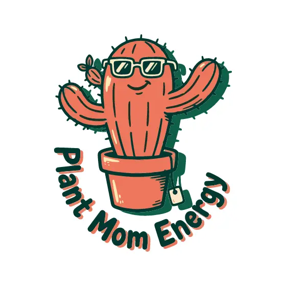 Coral Cactus With Curved Text