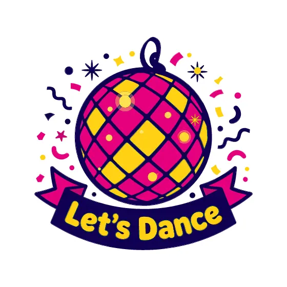 Navy Diamond Disco Ball Banner