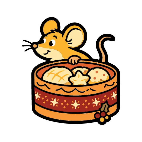 Mouse Beside Star Cookie Tin