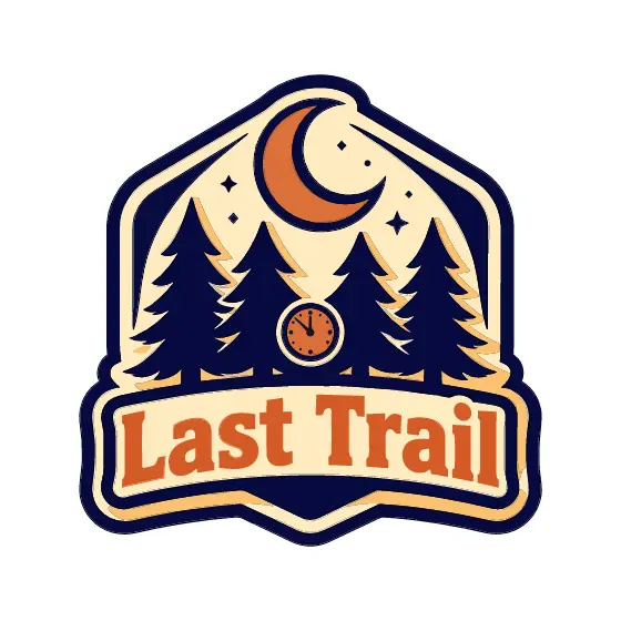 Last Trail Arched Patch in Orange