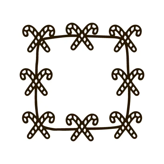 Square Frame With Candy Canes