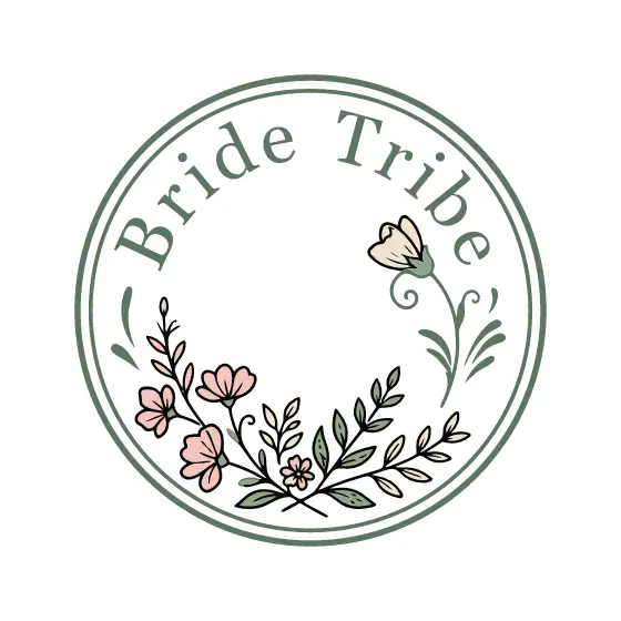 Bride Tribe Circle Seal With Florals