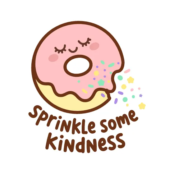 Pink Donut Sprinkle Kindness Sticker