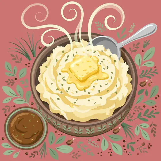 Mashed Potatoes With Butter and Chives