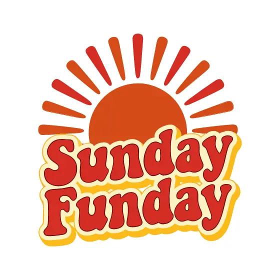Retro Sunday Funday Sun Lettering