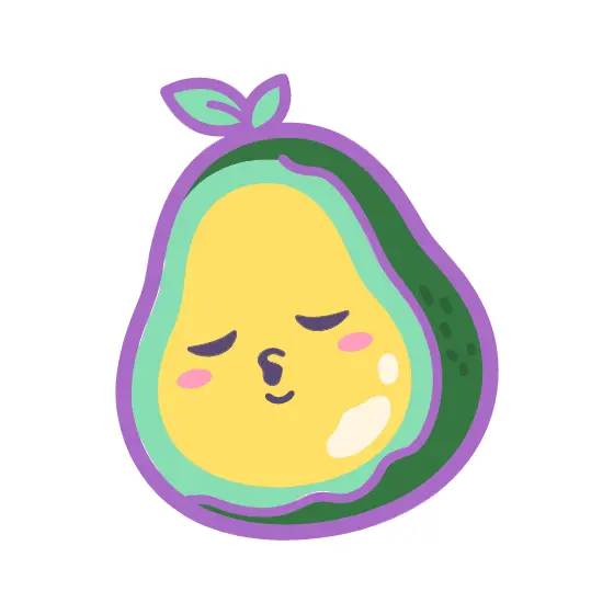 Sleepy Mint Avocado Half Sticker