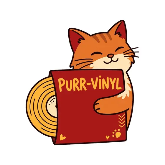 Cat Hugging Red PURR-VINYL Sleeve