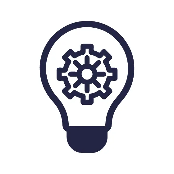 Lightbulb With Cog Icon