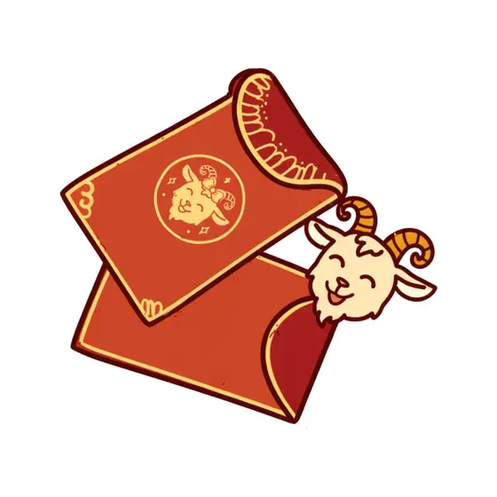 Hongbao Envelopes With Goat Stamp
