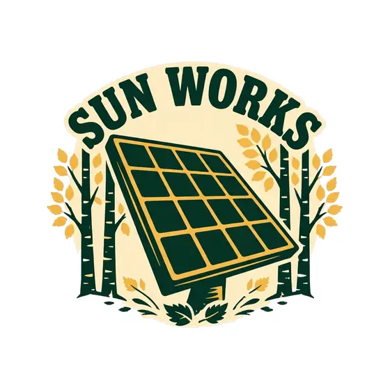 Dark Solar Panel With Gold Birch