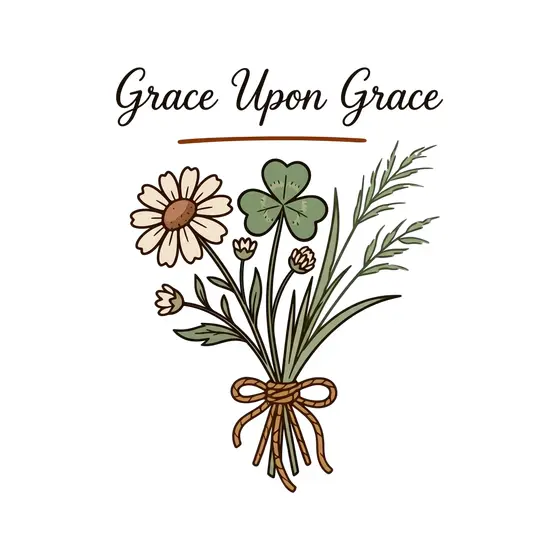 Wildflower Bouquet With Grace Script