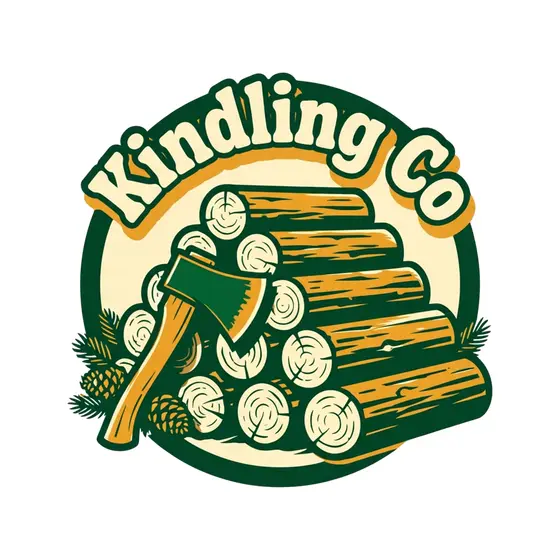 Log Pile With Axe and Pinecones